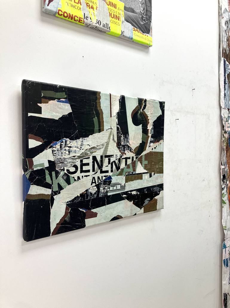 Original Abstract Expressionism Abstract Collage by Christian Gastaldi