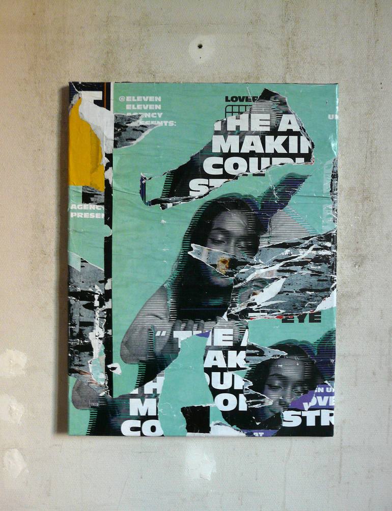 Original Modernism Abstract Collage by Christian Gastaldi