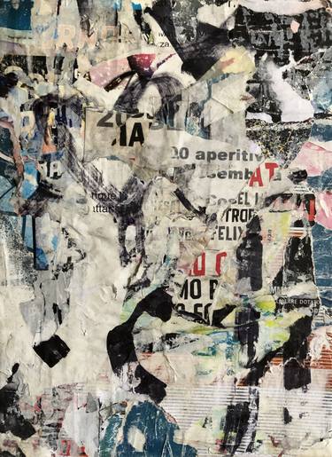 Original Abstract Expressionism Abstract Collage by Christian Gastaldi