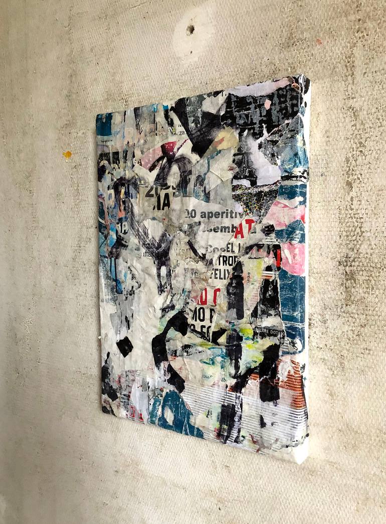 Original Abstract Expressionism Abstract Collage by Christian Gastaldi