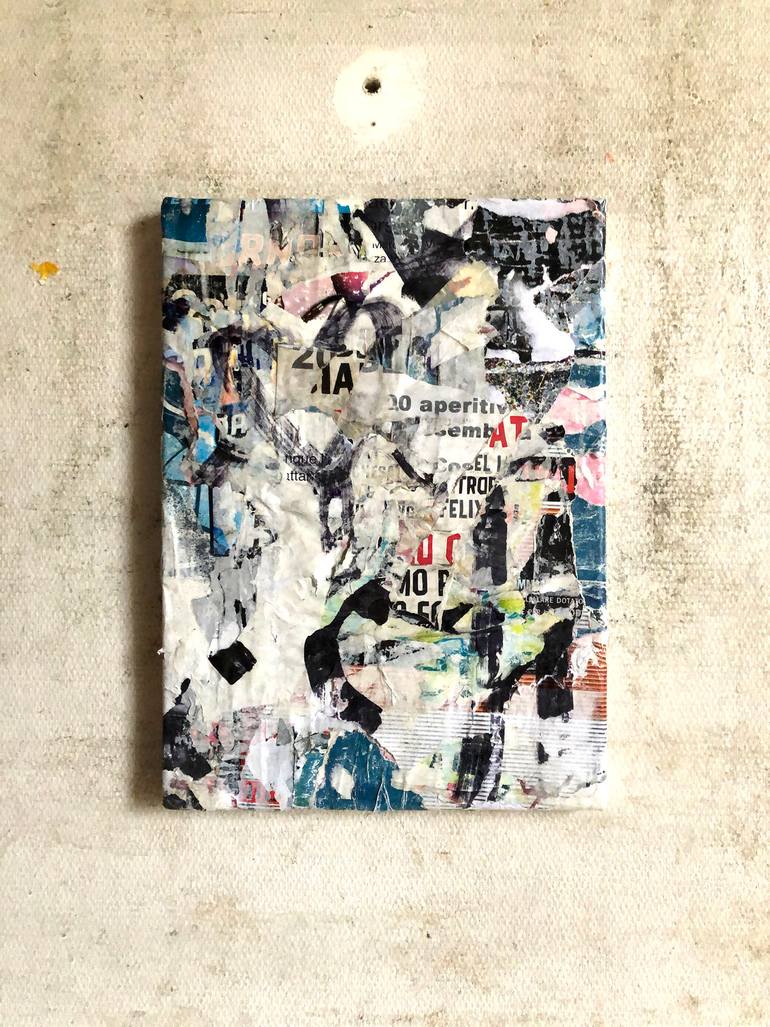 Original Abstract Expressionism Abstract Collage by Christian Gastaldi