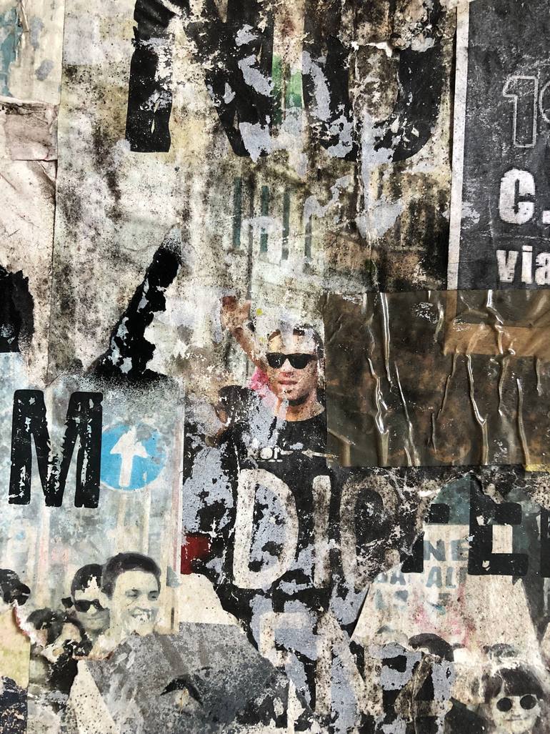 Original Abstract Expressionism Abstract Collage by Christian Gastaldi