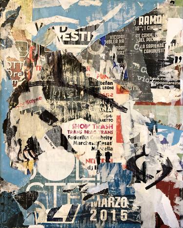 Original Abstract Expressionism Abstract Collage by Christian Gastaldi