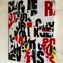 Torn posters on canvas. 
Work on construction, rhythm and harmony from typographic posters.
Original posters printed in collaboration with Magia Negra Lettrepress La Plata