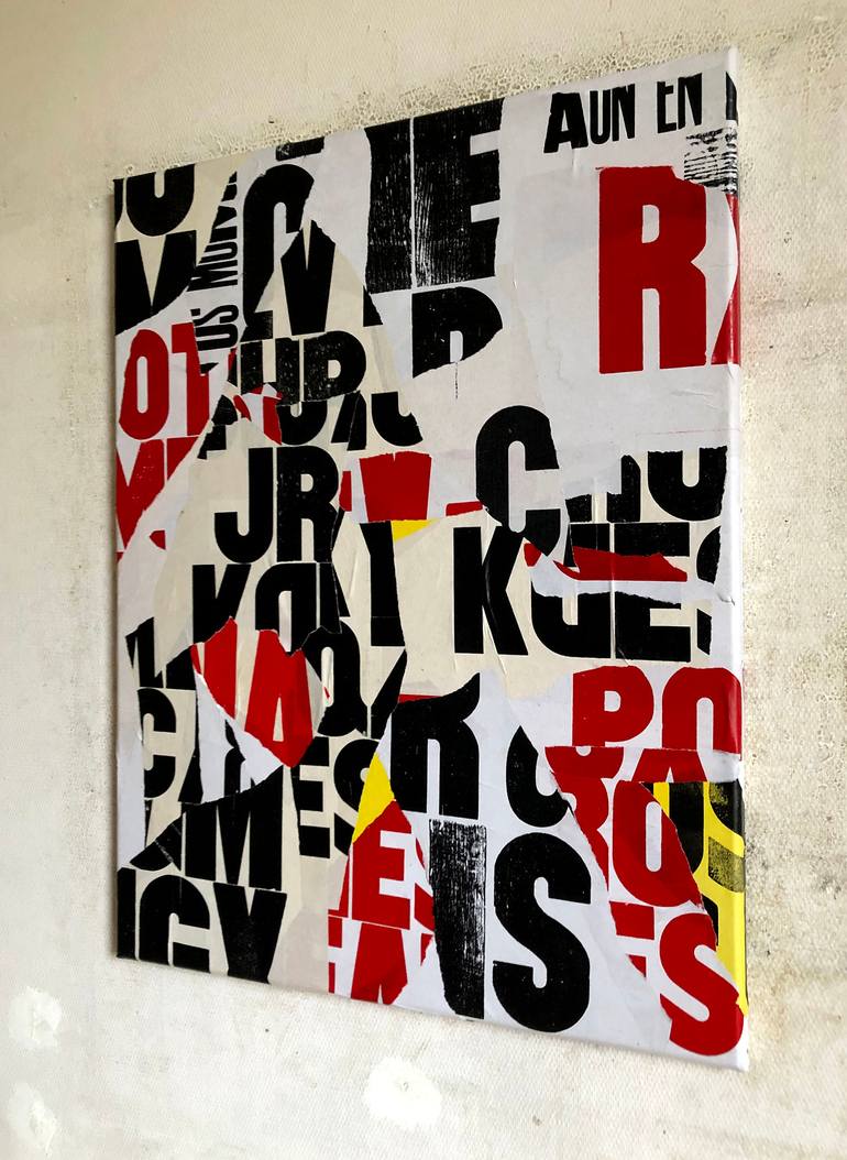 Original Abstract Typography Collage by Christian Gastaldi
