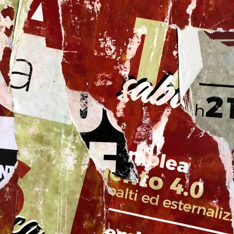 Original Abstract Expressionism Abstract Collage by Christian Gastaldi