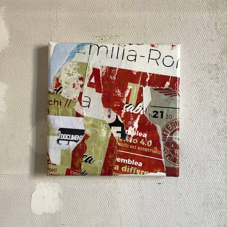 Original Abstract Expressionism Abstract Collage by Christian Gastaldi