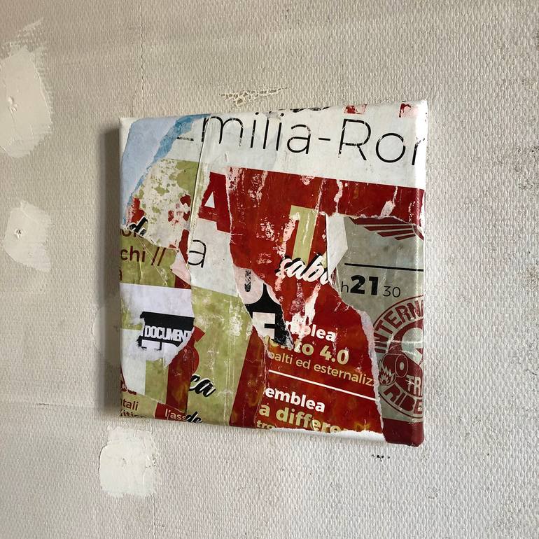 Original Abstract Expressionism Abstract Collage by Christian Gastaldi