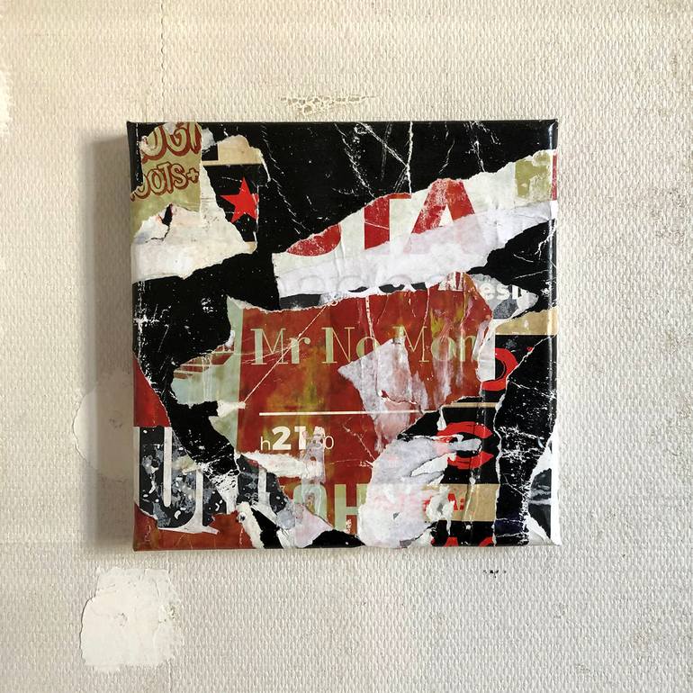 Original Abstract Expressionism Abstract Collage by Christian Gastaldi