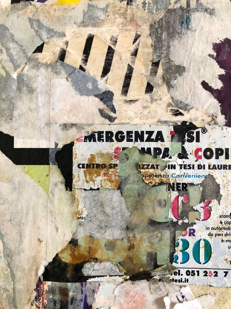 Original Abstract Expressionism Abstract Collage by Christian Gastaldi