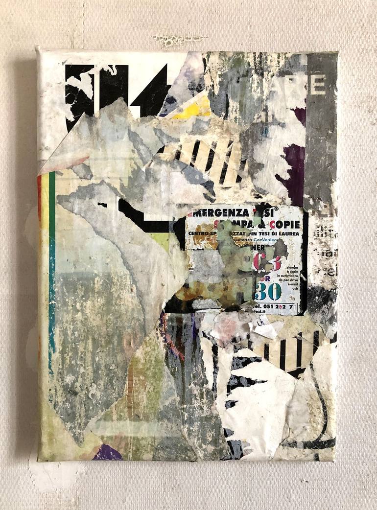 Original Abstract Expressionism Abstract Collage by Christian Gastaldi