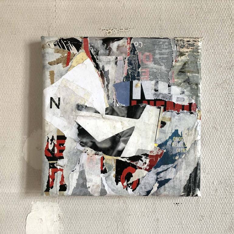 Original Abstract Expressionism Abstract Collage by Christian Gastaldi