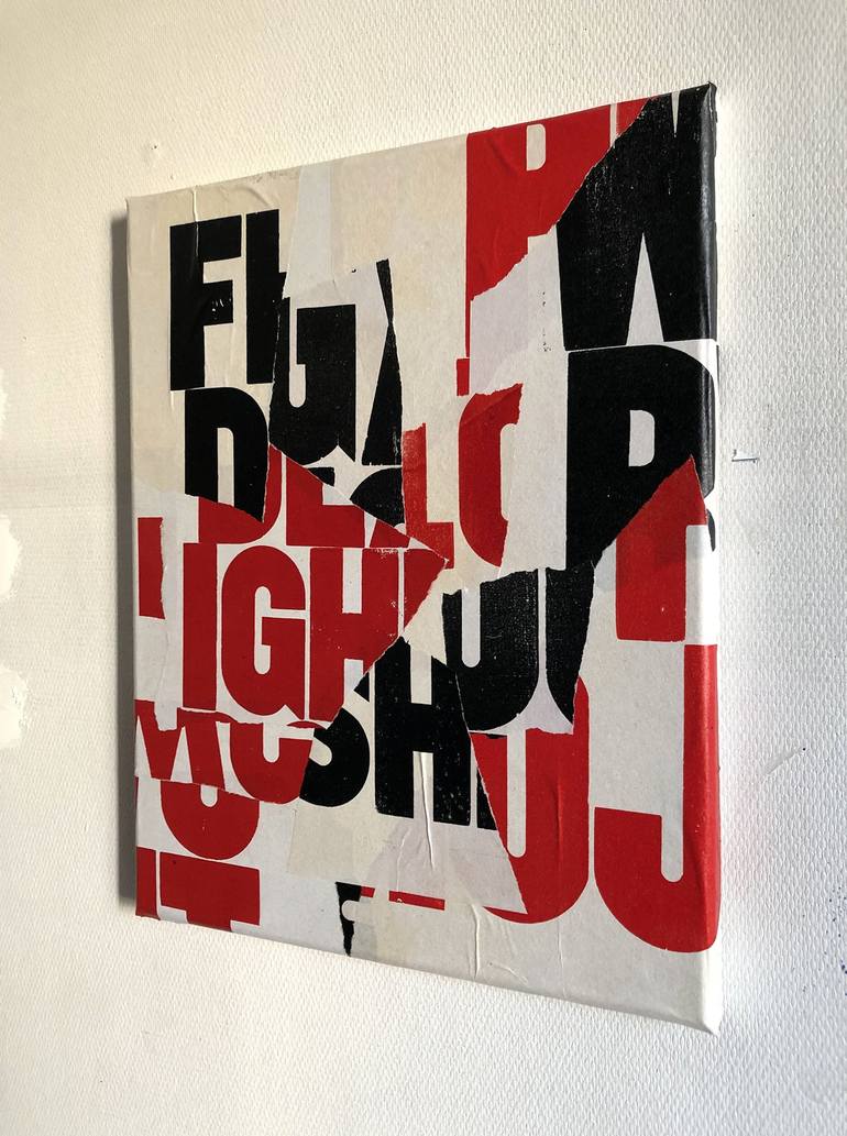 Original Abstract Typography Collage by Christian Gastaldi