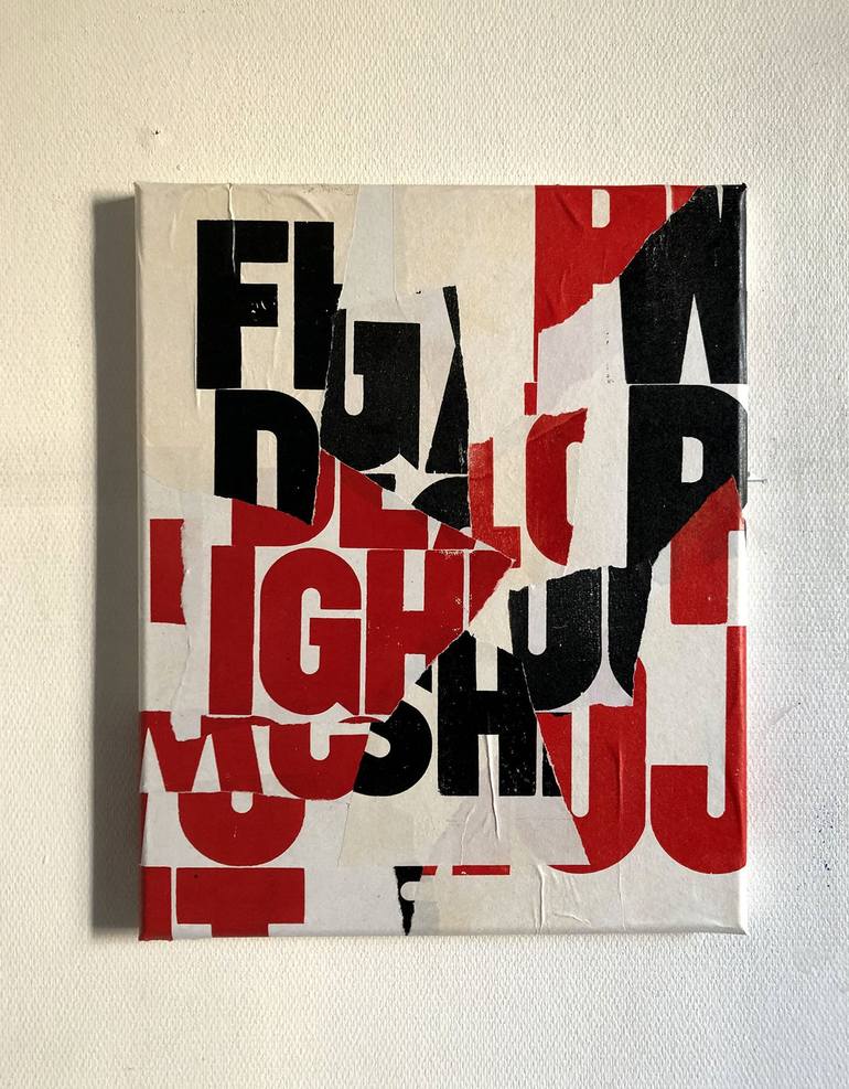 Original Abstract Typography Collage by Christian Gastaldi