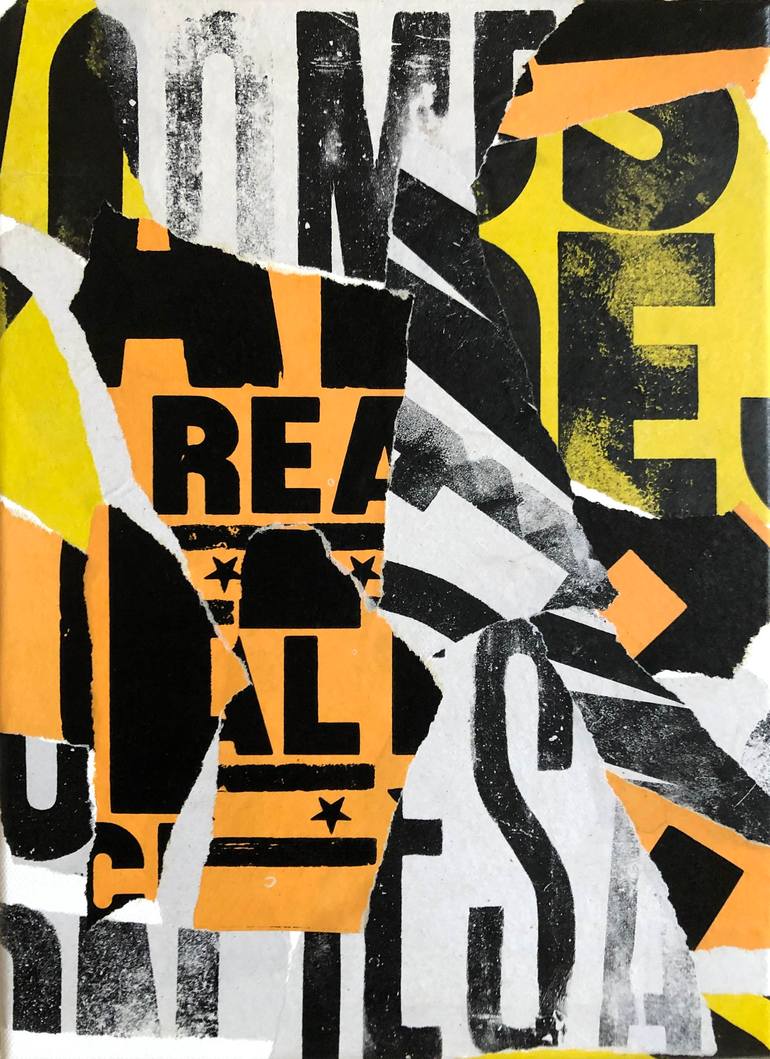 Original Minimalism Abstract Collage by Christian Gastaldi