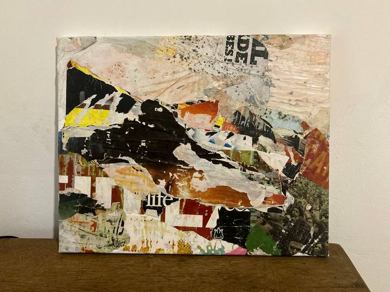 Original Abstract Expressionism Abstract Collage by Christian Gastaldi