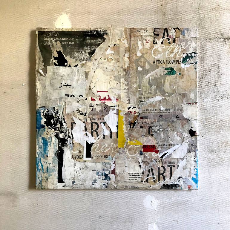 Original Abstract Expressionism Abstract Collage by Christian Gastaldi