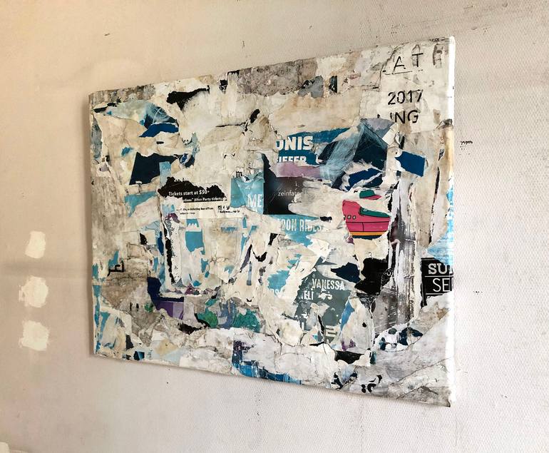 Original Abstract Expressionism Abstract Collage by Christian Gastaldi