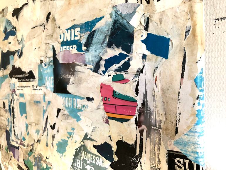 Original Abstract Expressionism Abstract Collage by Christian Gastaldi