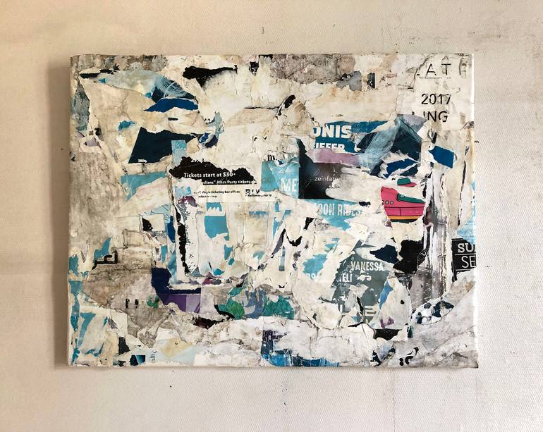 Original Abstract Expressionism Abstract Collage by Christian Gastaldi