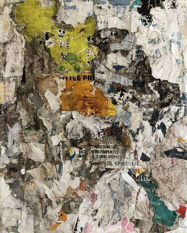 Original Abstract Expressionism Abstract Collage by Christian Gastaldi