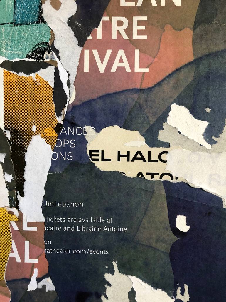 Original Abstract Expressionism Abstract Collage by Christian Gastaldi