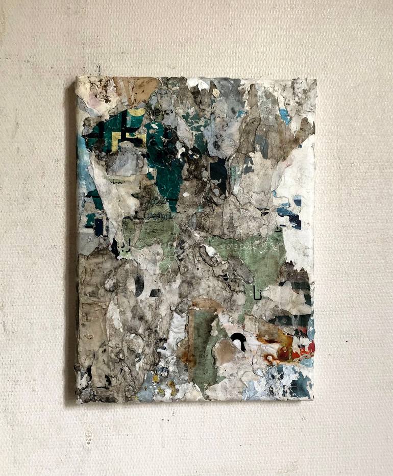 Original Abstract Expressionism Abstract Collage by Christian Gastaldi