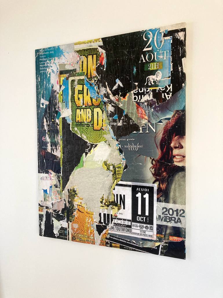 Original Abstract Expressionism Abstract Collage by Christian Gastaldi