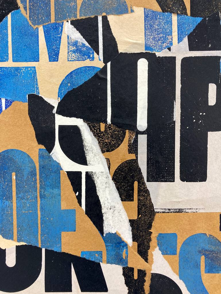 Original Abstract Typography Collage by Christian Gastaldi