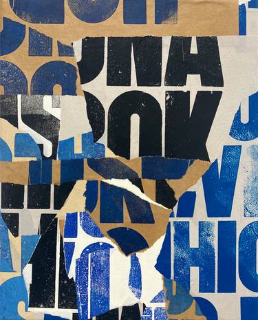 Print of Abstract Typography Collage by Christian Gastaldi
