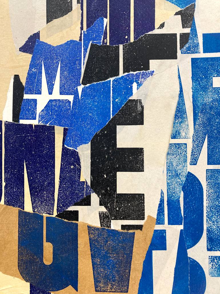 Original Abstract Expressionism Abstract Collage by Christian Gastaldi