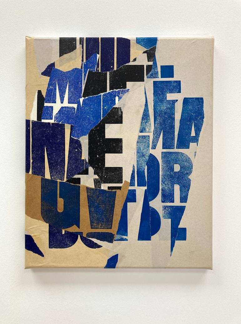 Original Abstract Expressionism Abstract Collage by Christian Gastaldi