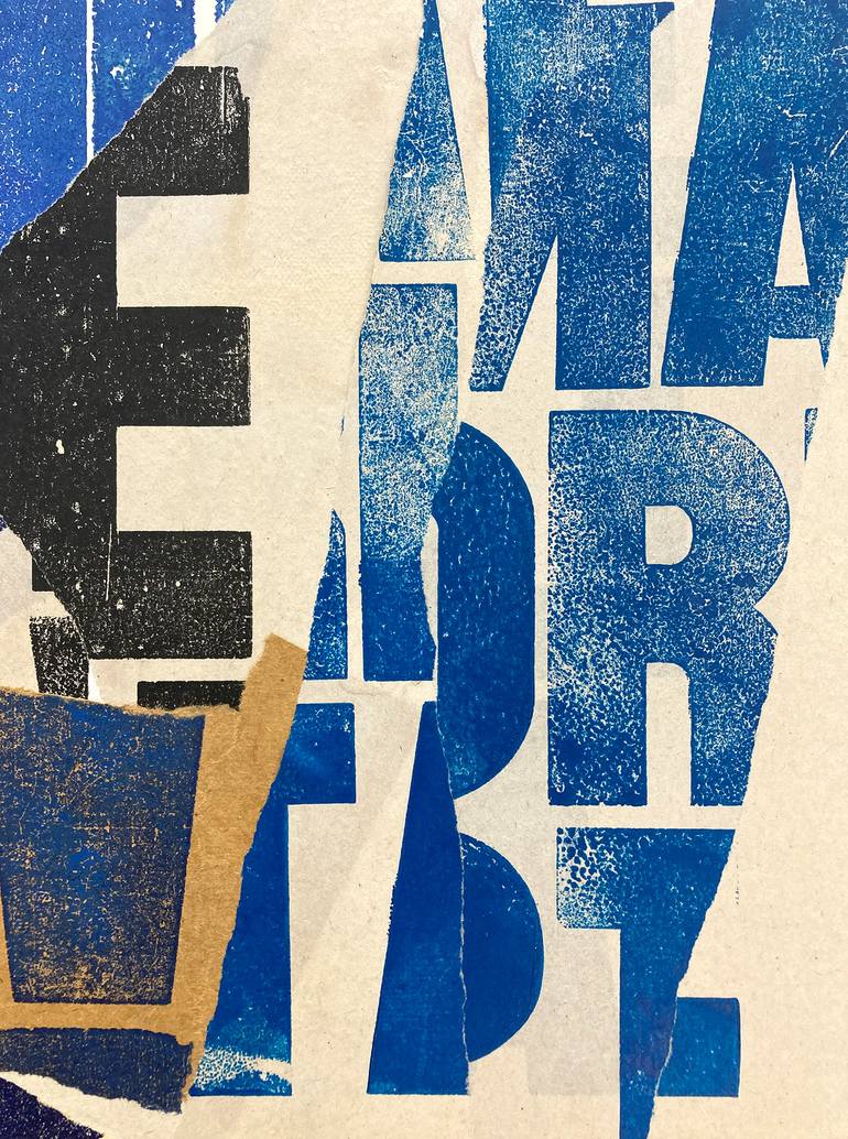 Original Abstract Expressionism Abstract Collage by Christian Gastaldi