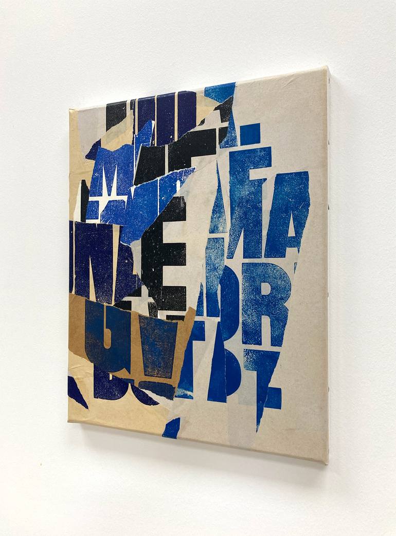 Original Abstract Expressionism Abstract Collage by Christian Gastaldi