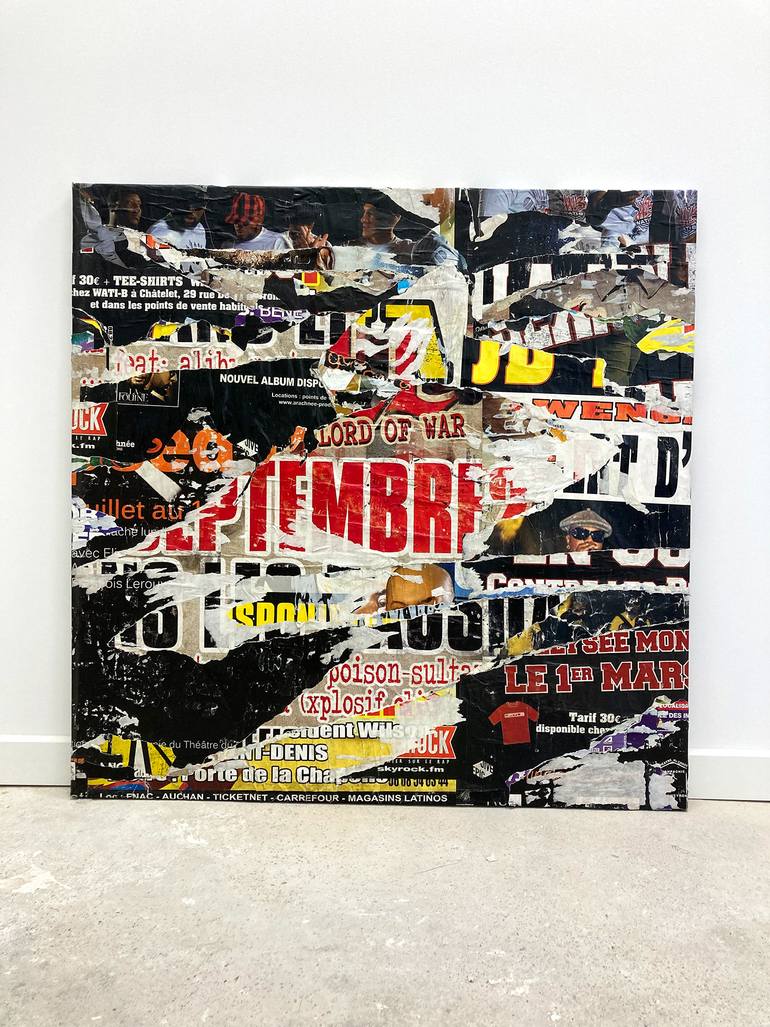 Original Abstract Expressionism Pop Culture/Celebrity Collage by Christian Gastaldi