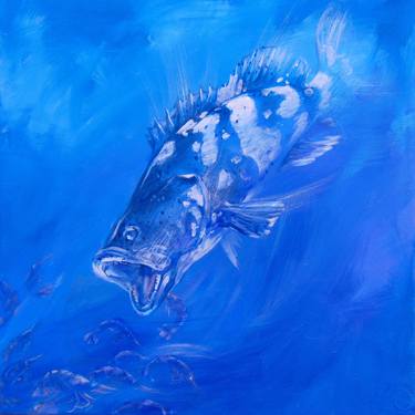 Original Abstract Fish Paintings by Robert Monk