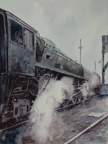 Original Train Paintings by David Wilcox