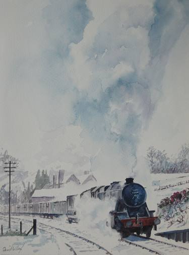Original Train Paintings by David Wilcox