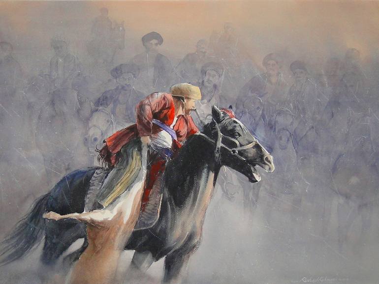 Painter Rashed Buzkashi Painting by Rashed Rahmani | Saatchi Art