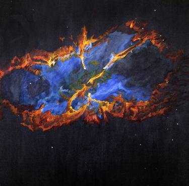 Original Abstract Outer Space Paintings by Simon Parry
