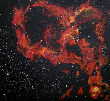 Original Abstract Expressionism Outer Space Paintings by Simon Parry