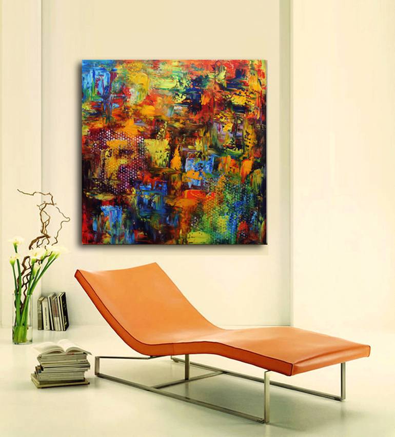 Original Realism Abstract Painting by Artist Viorel