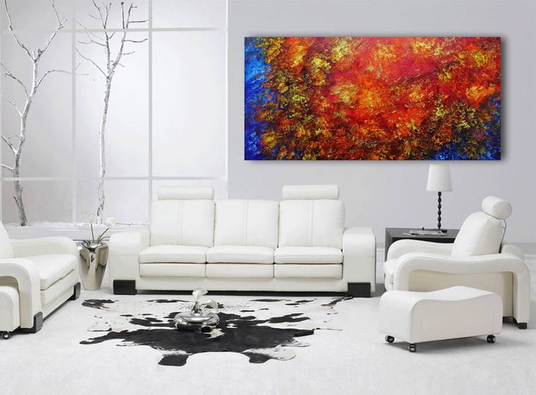 Original Art Deco Abstract Painting by Artist Viorel