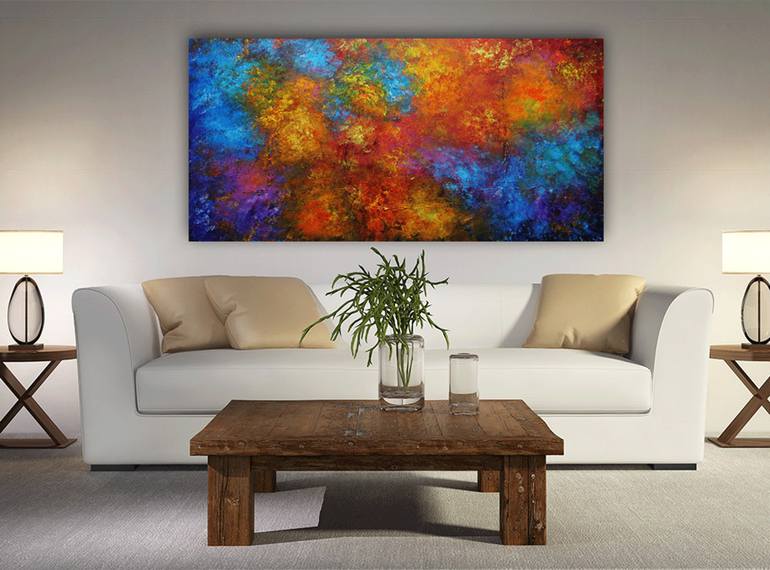 Original Art Deco Abstract Painting by Artist Viorel
