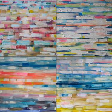'Just Brushstrokes #20' set of 4 artworks thumb