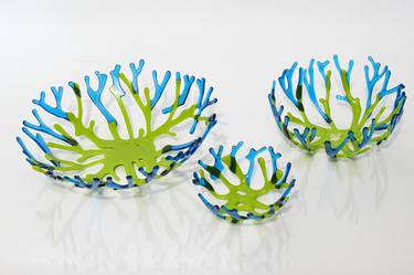 Turquoise/Lime Coral Bowl Set thumb