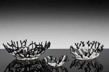 Black and White Coral Bowl Set thumb