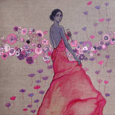 Print of Women Paintings by Jing Zhang