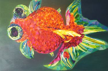 Print of Abstract Fish Paintings by Jing Zhang