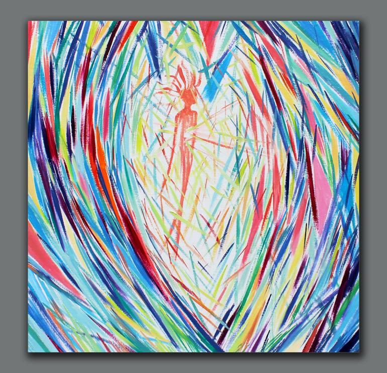 Original Abstract Expressionism Abstract Painting by Jing Zhang